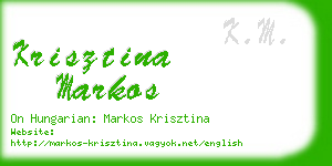 krisztina markos business card